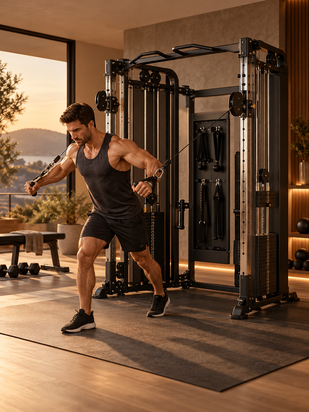 Training am Kabelzug im HomeGym