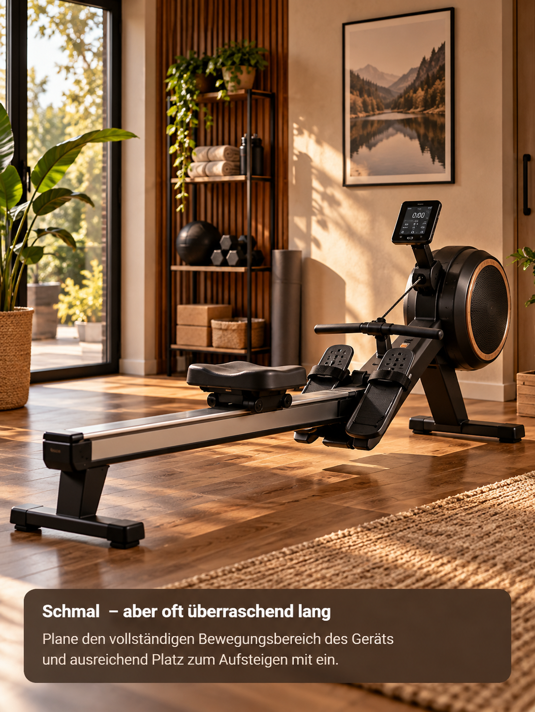 Rudergerät im HomeGym zuhause