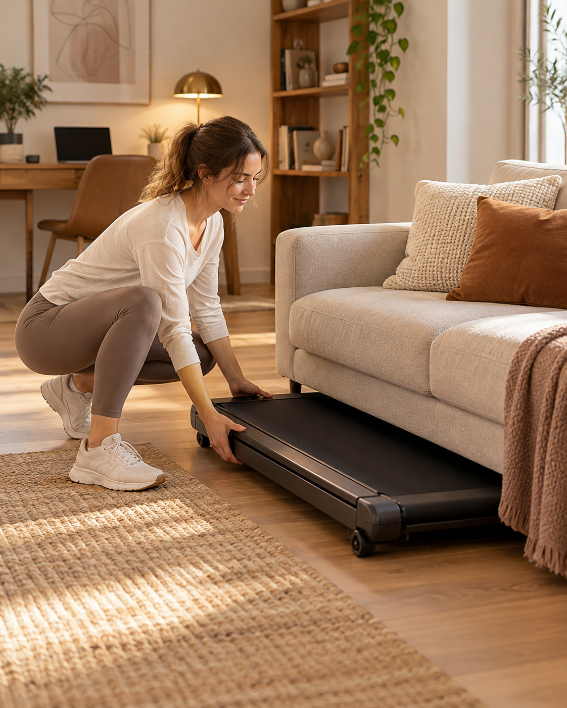 Walking Pad platzsparend in einer Wohnung verstauen